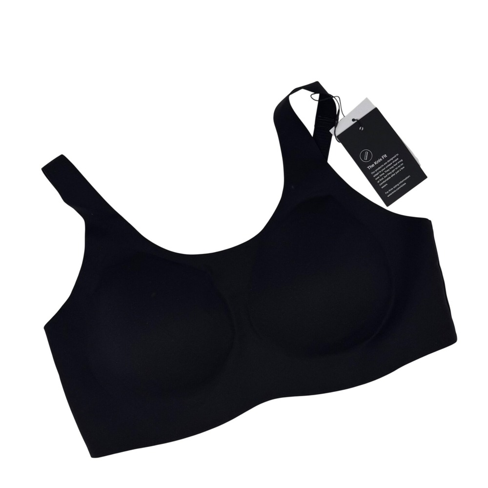 Knix Adjustable Pullover Bra Women XL+ Black Wireless Seamless NWT KXBRA134BXL1